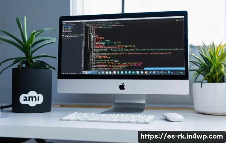 자바스크립트 성능 향상을 위한 상태 관리 기법 - A modern web developer workspace showing a clean, organized desk with a large widescreen monitor dis...