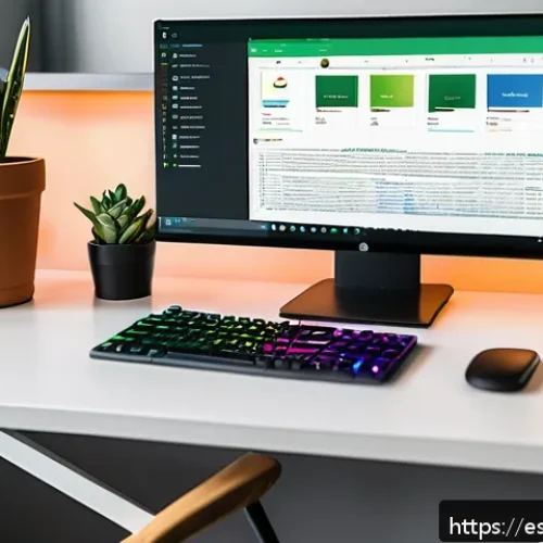 자바스크립트 성능 최적화를 위한 도구 소개 - A modern web developer workspace featuring a large curved monitor displaying colorful JavaScript cod...